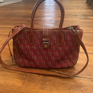 Dooney & Bourke Red and Brown Satchel